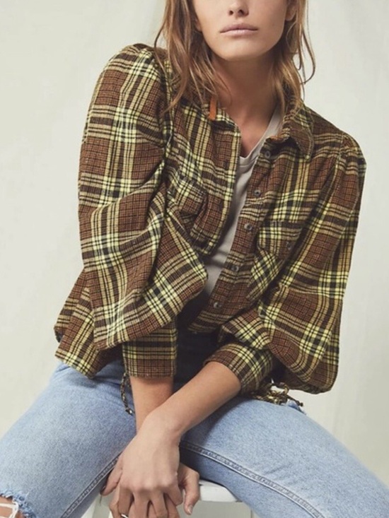 Free People Tops - Free People | Sun City Heritage Plaid Button Up
